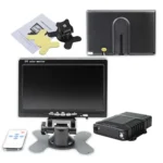 Vehicle On-Dash Backup Monitor, 7" Digital HD Car TFT LCD Color Screen Display with 4 Video Input for Mdvr Camera